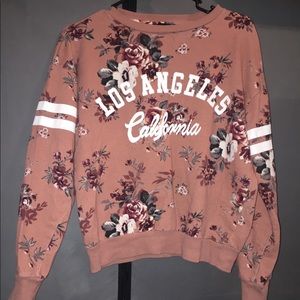Mauve floral Los Angeles sweater